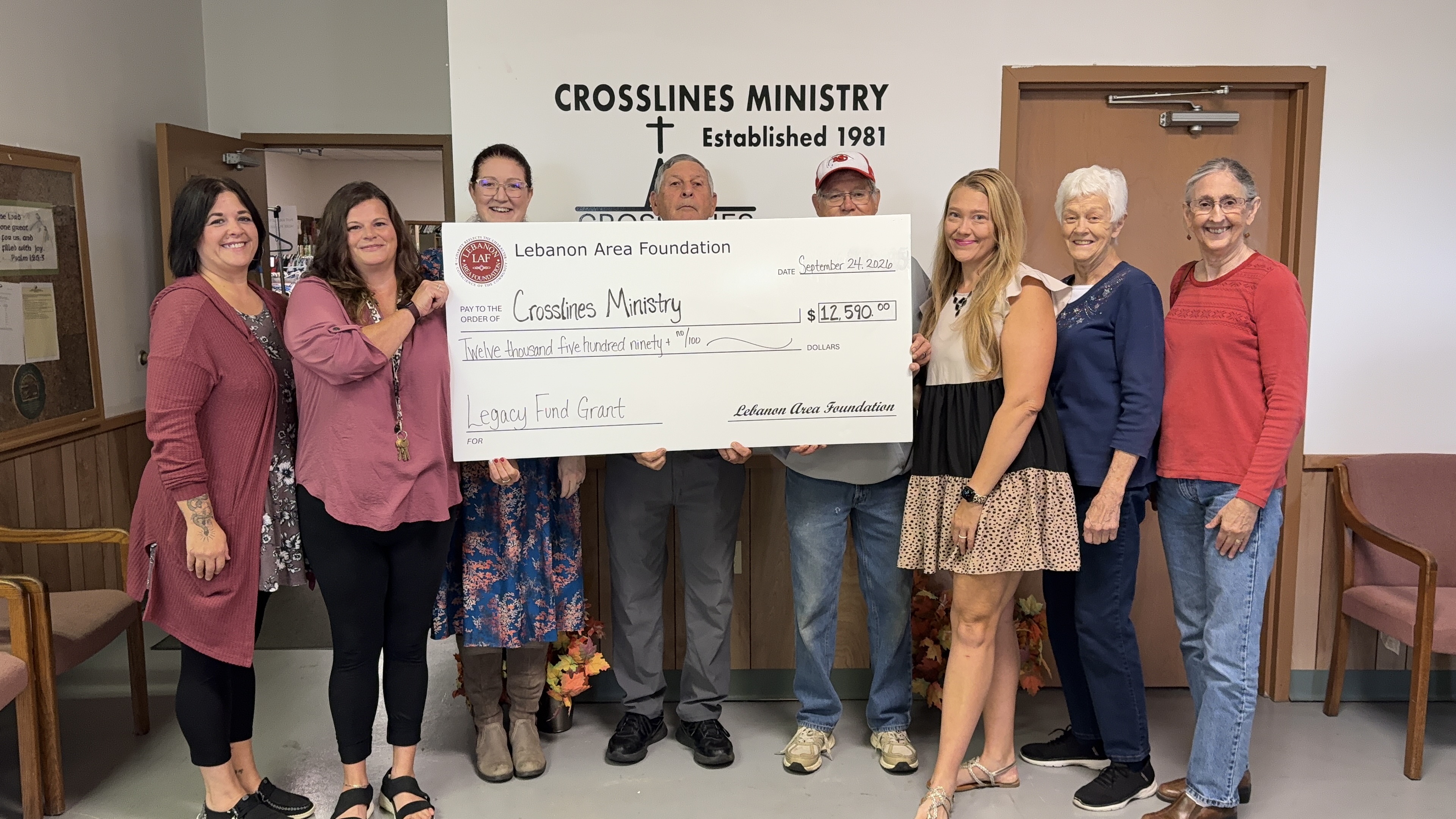 Lebanon Area Foundation awards $12,590 to help Crosslines.