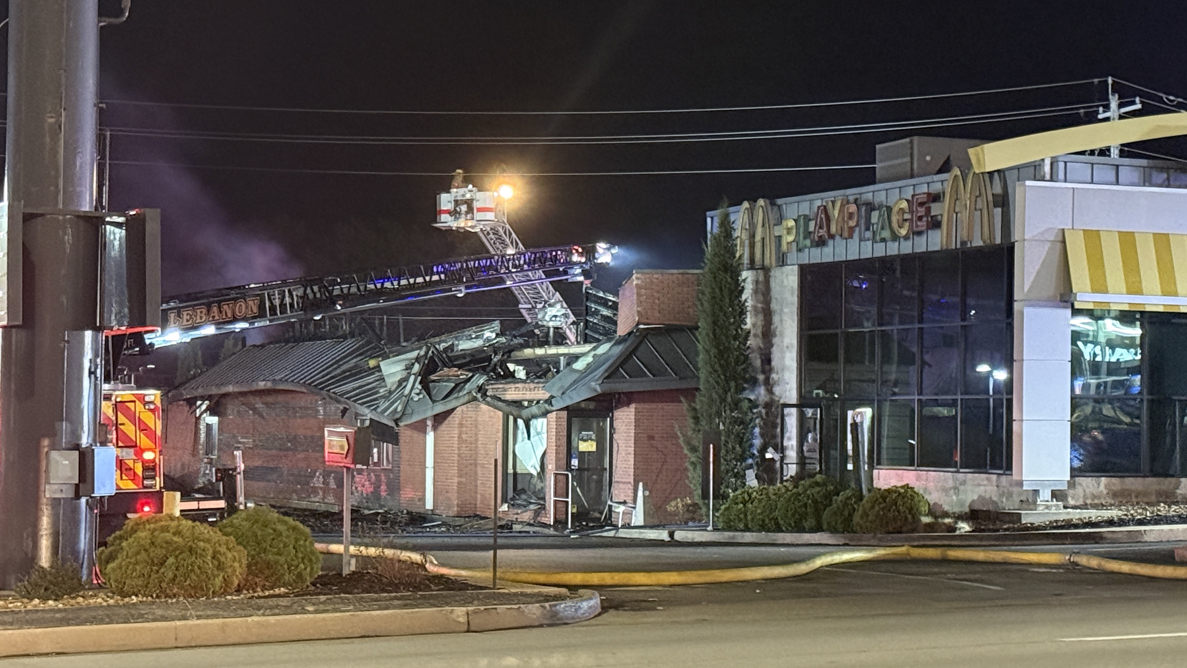 Fire Destroys McDonald's And Preliminary Cause — Lebanon Now