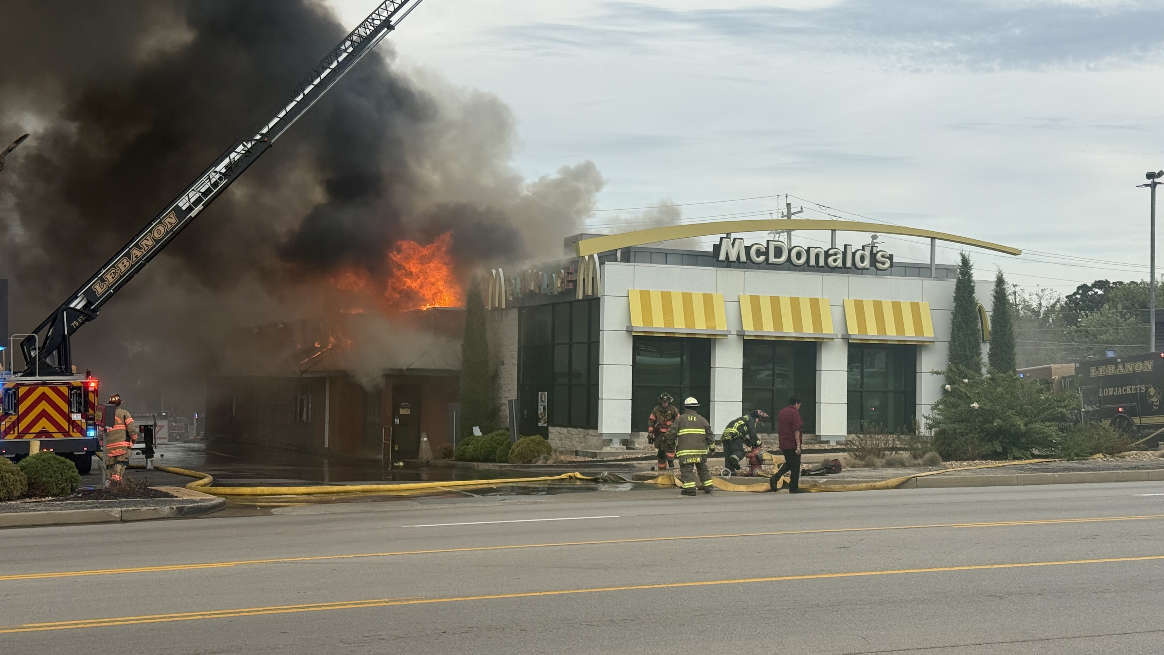 Fire Destroys McDonald's And Preliminary Cause — Lebanon Now